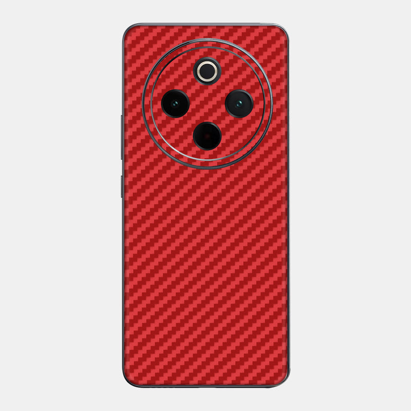 Carbon Fibre Red Glass Back