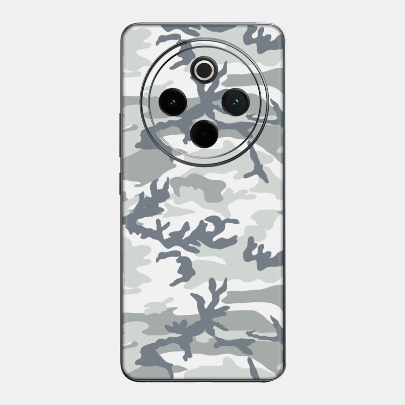 Snow Camo Glass Back