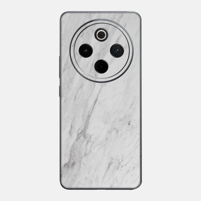 White Marble Glass Back