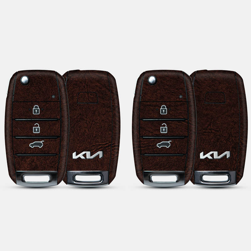 Brown Leather Key-1 + Key-2