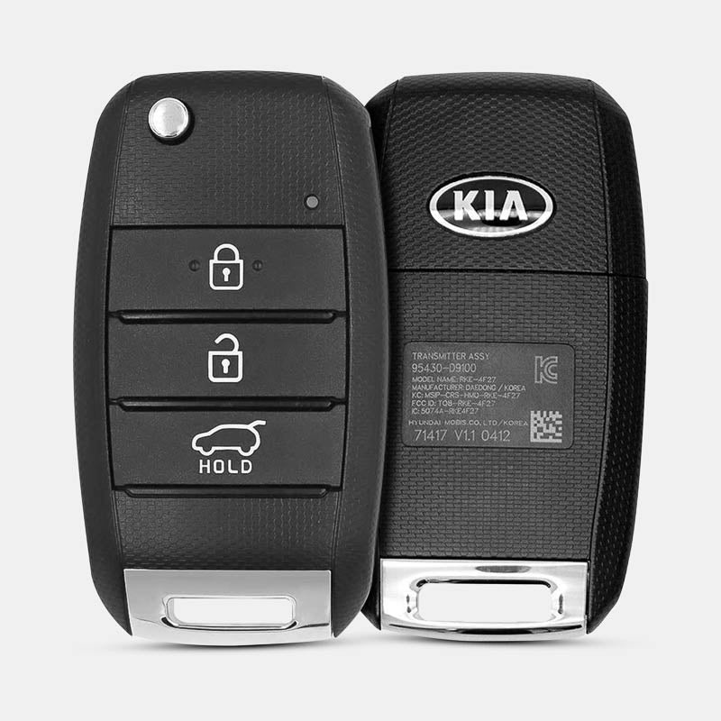Kia Seltos Old Logo 3 Button Flip Key Skins & Wraps