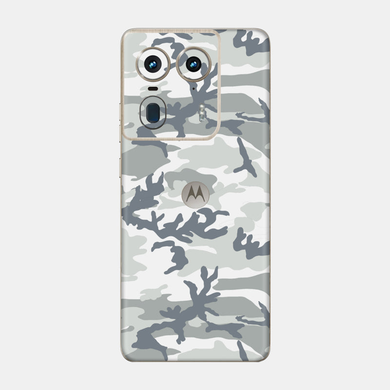 Snow Camo Glass Back
