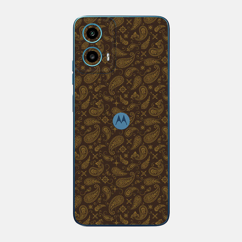 Brown Paisley Glass Back