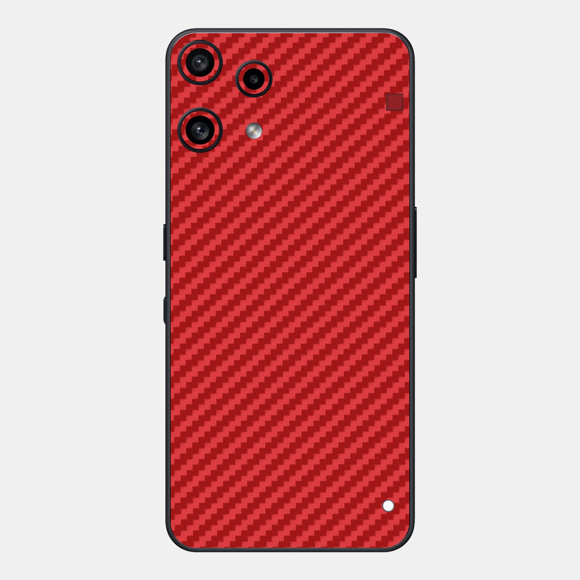 Carbon Fibre red Glass Back