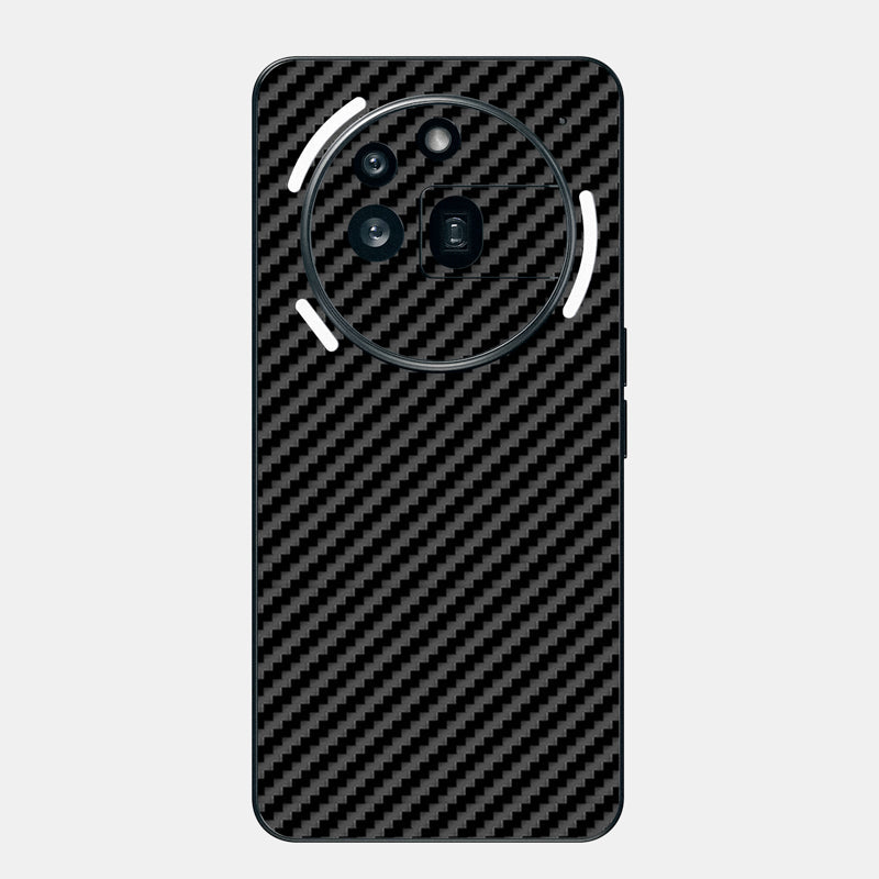 Carbon Fibre black Glass Back