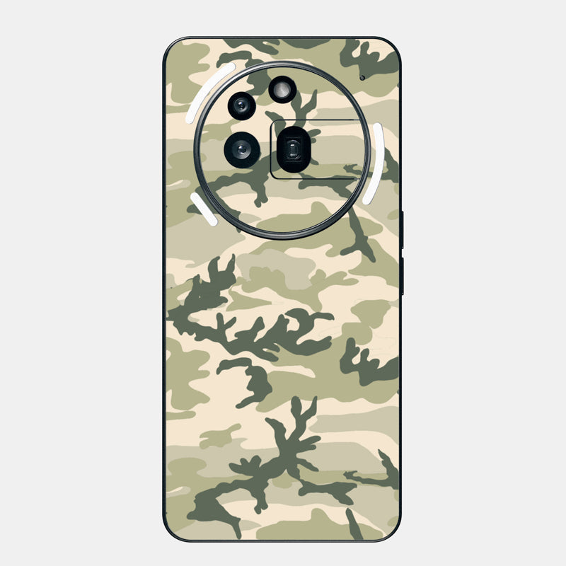 Military Camo Glass Back