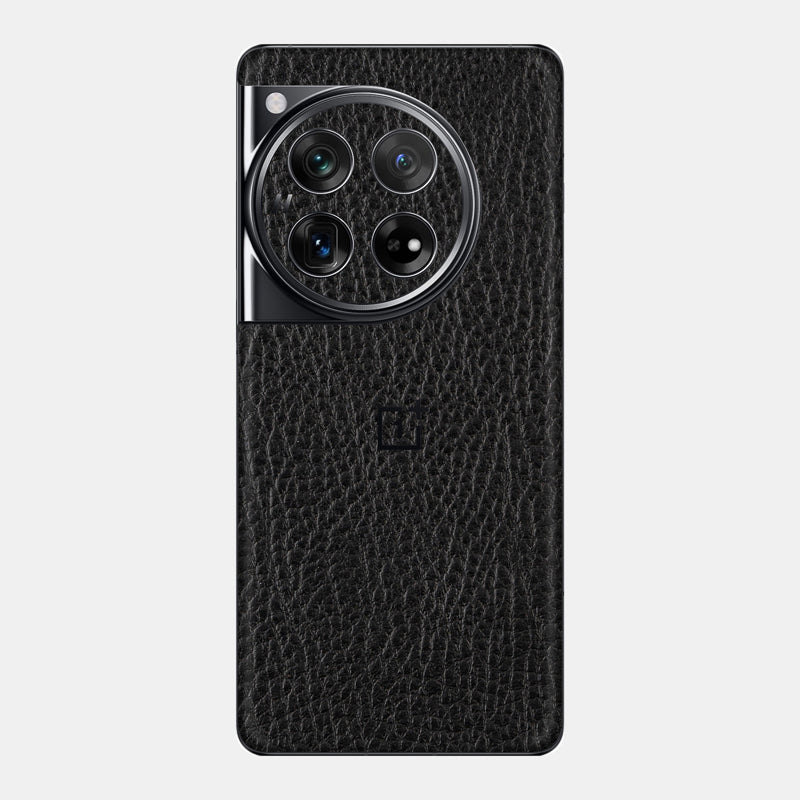 Glass Back Black Leather