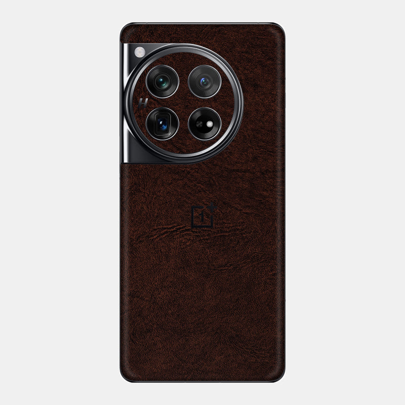 Glass Back Brown Leather