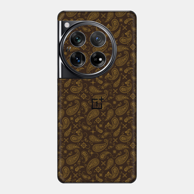 Glass Back Brown Paisley
