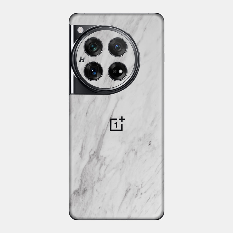 Glass Back White Marble
