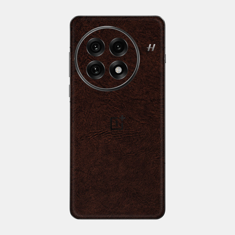 Glass Back Brown Leather
