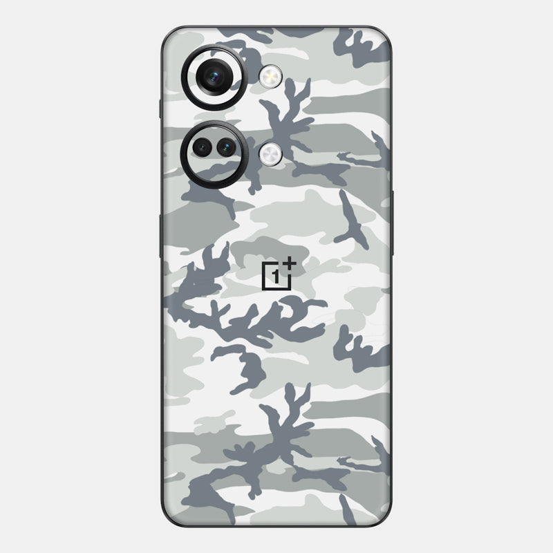 Snow Camo Glass Back