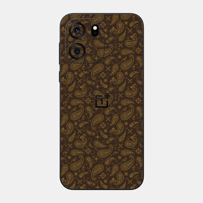 Brown Paisley Glass Back