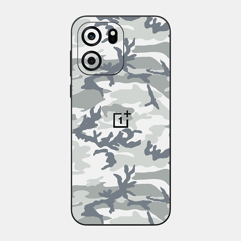 Snow Camo Glass Back