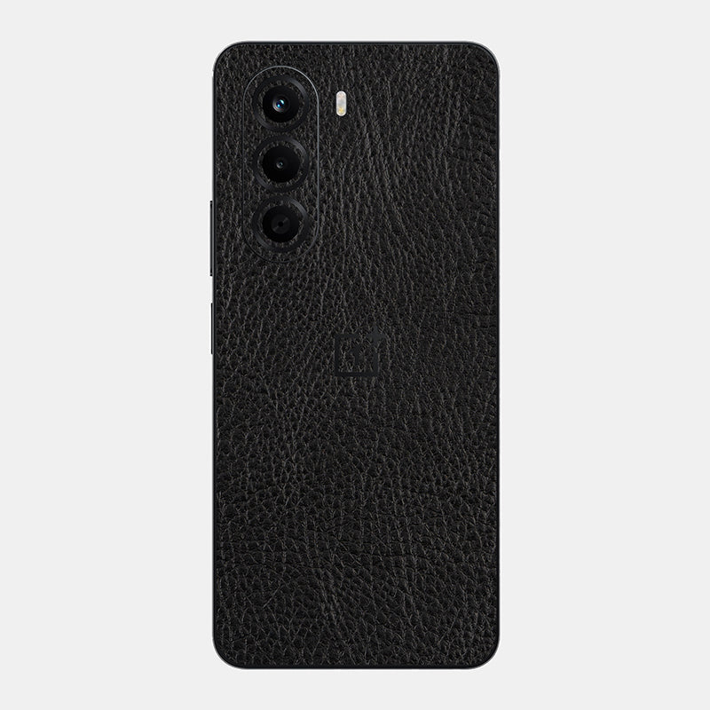 Black Leather Glass Back