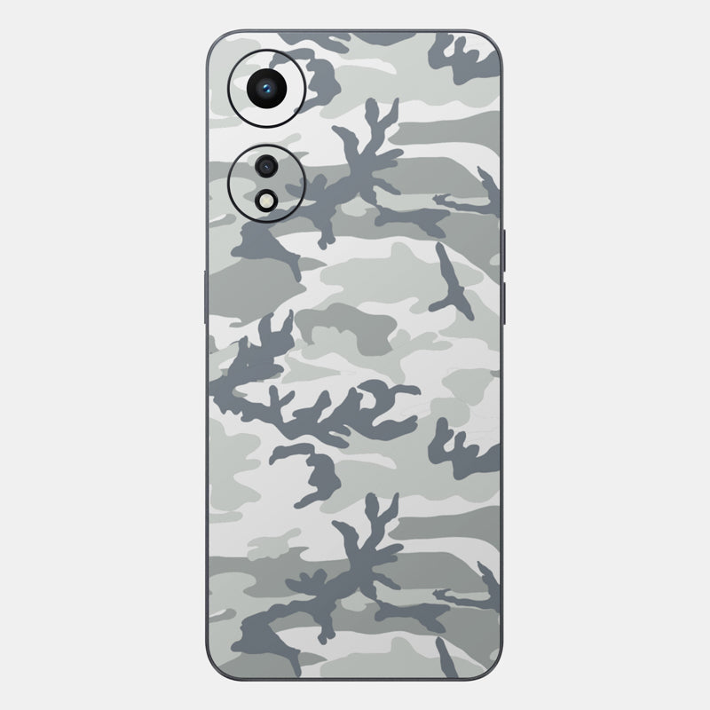 Snow Camo Glass Back