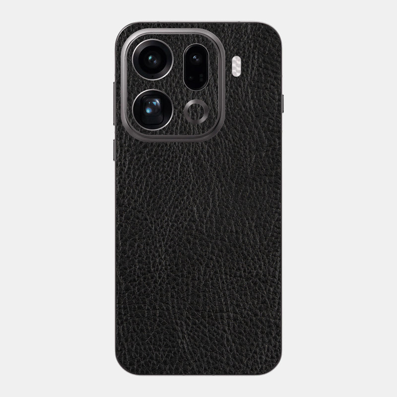 Black Leather Glass Back