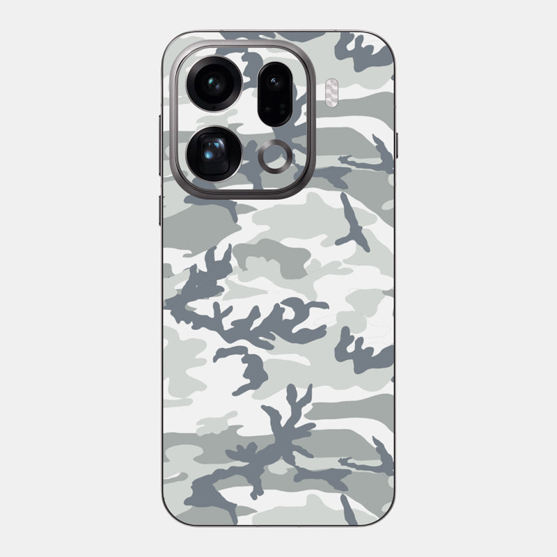 Snow Camo Glass Back