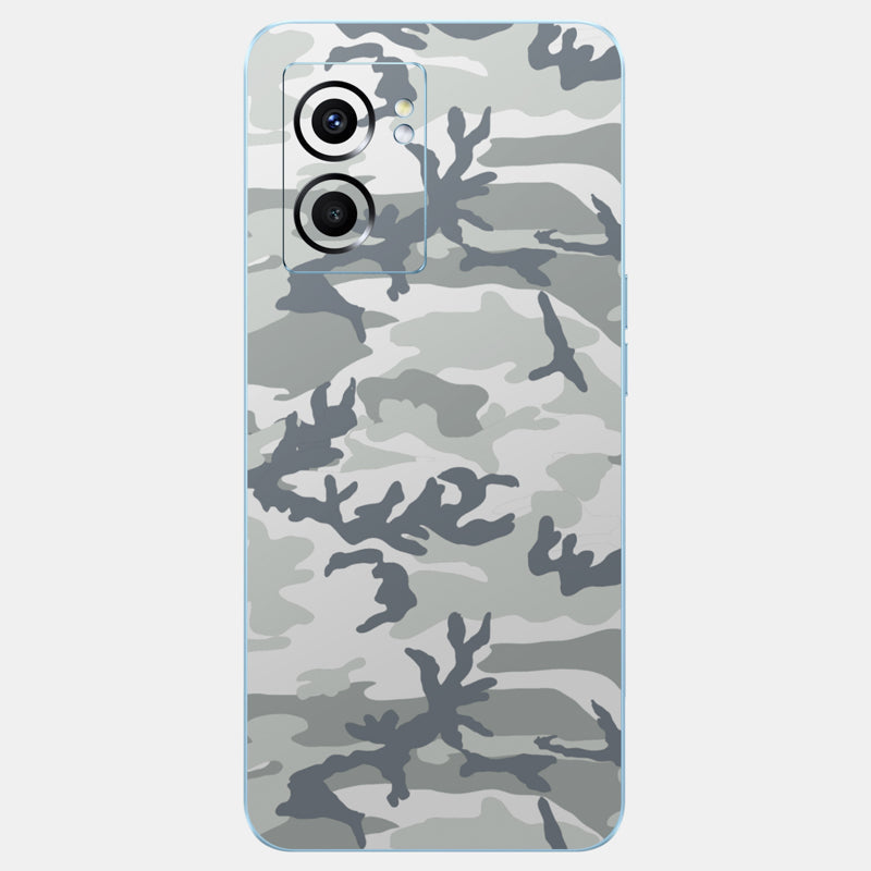 Snow Camo Glass Back