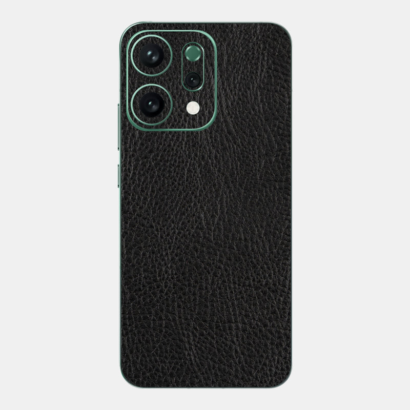 Black Leather Glass Back