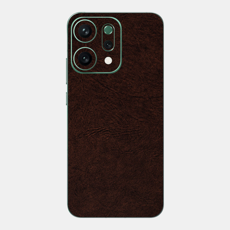 Brown Leather Glass Back