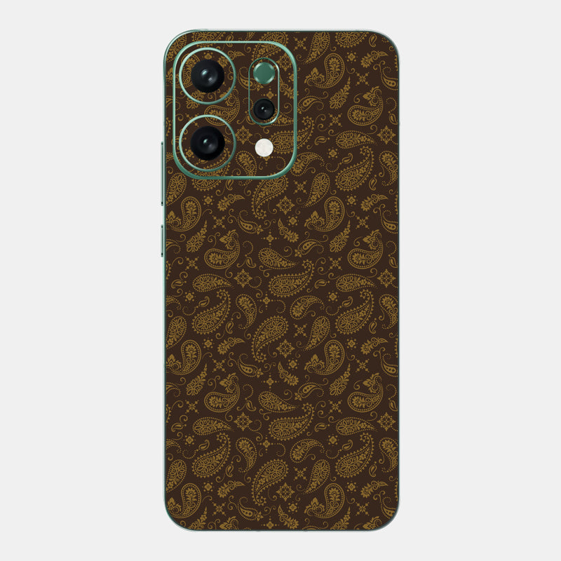 Brown Paisley Glass Back