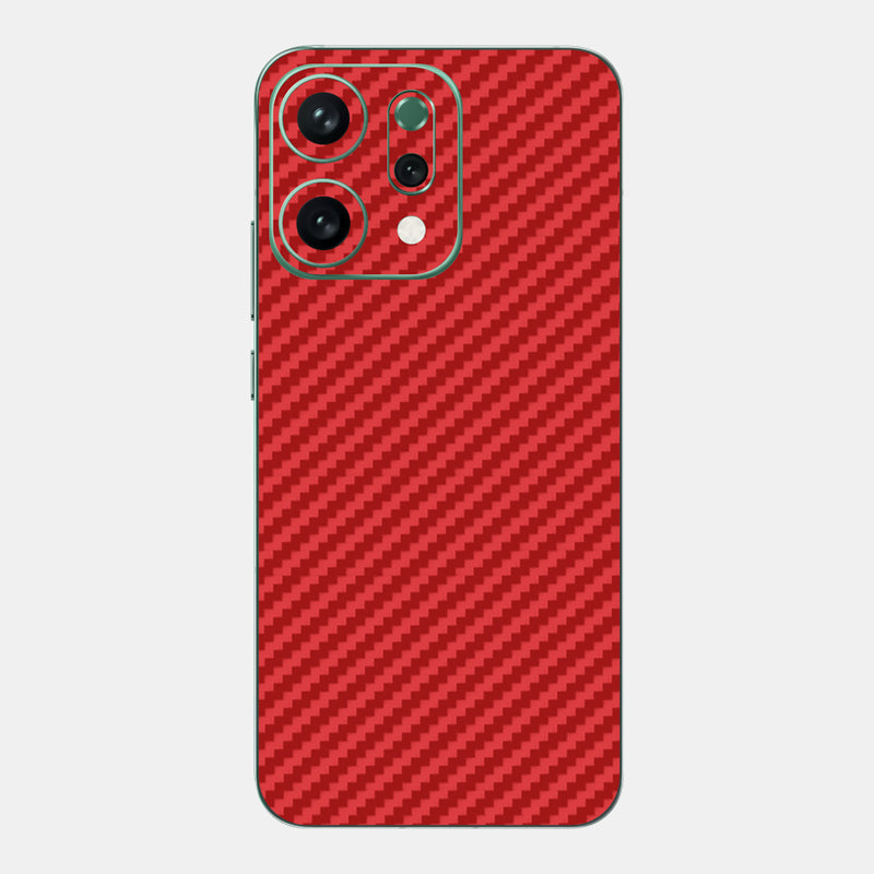 Carbon Fibre Red Glass Back