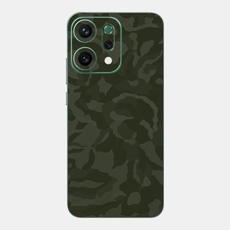 Green Camo Glass Back