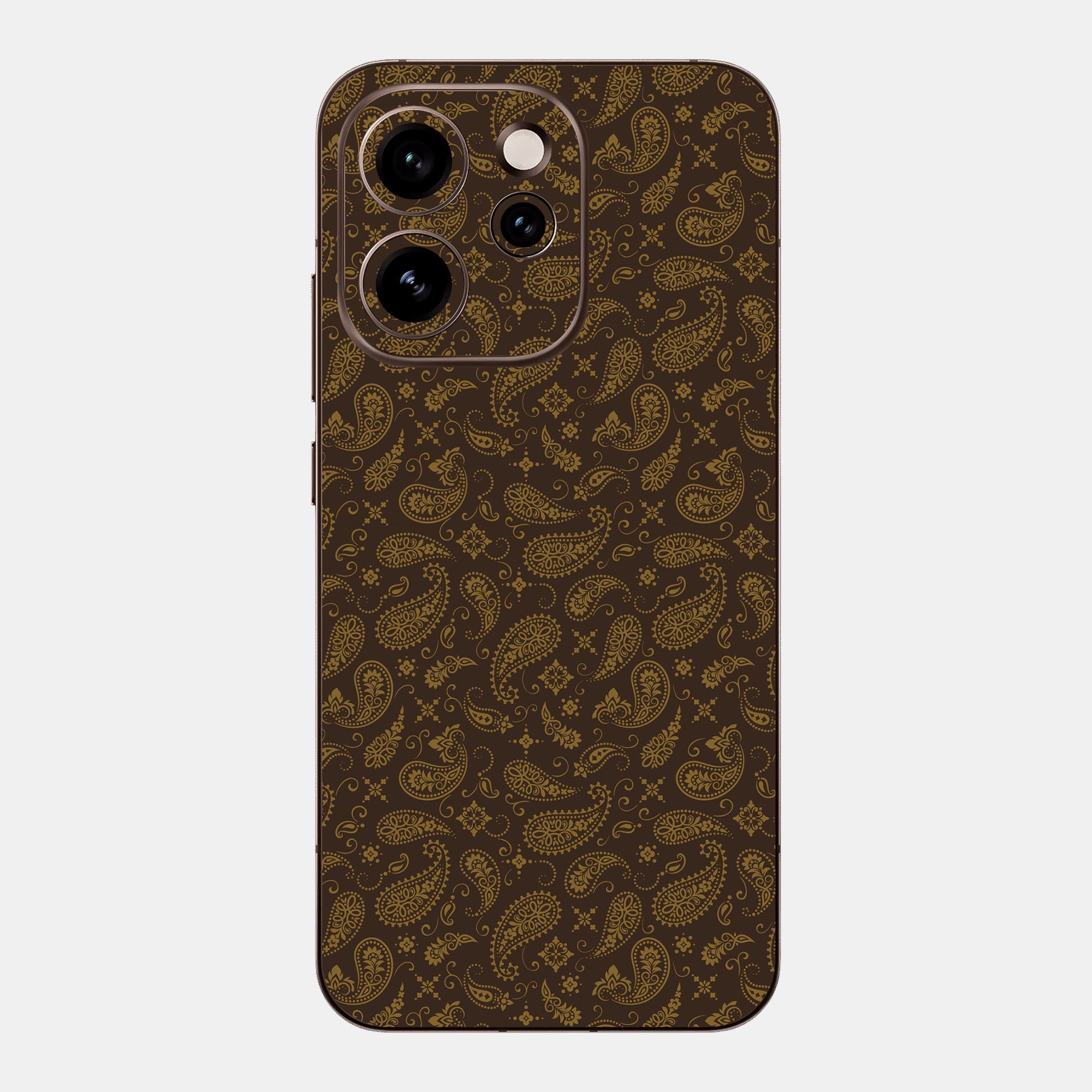 Brown Paisley Glass Back