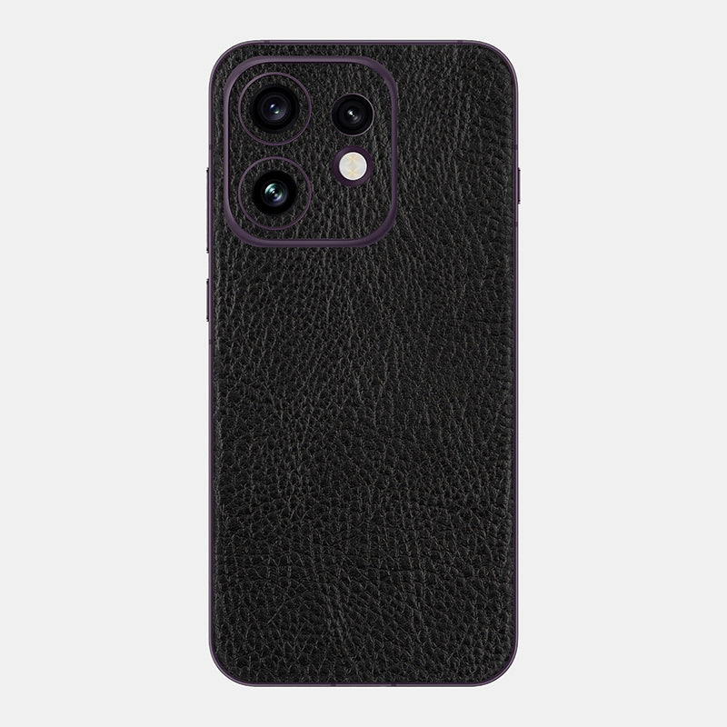 Black Leather Glass Back