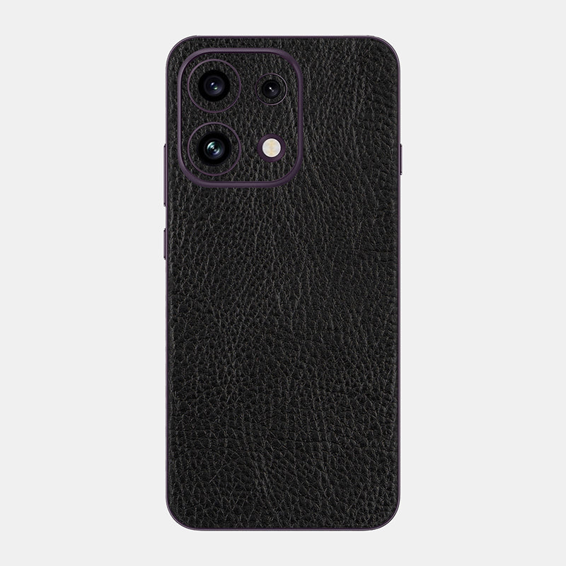 Black Leather Glass Back