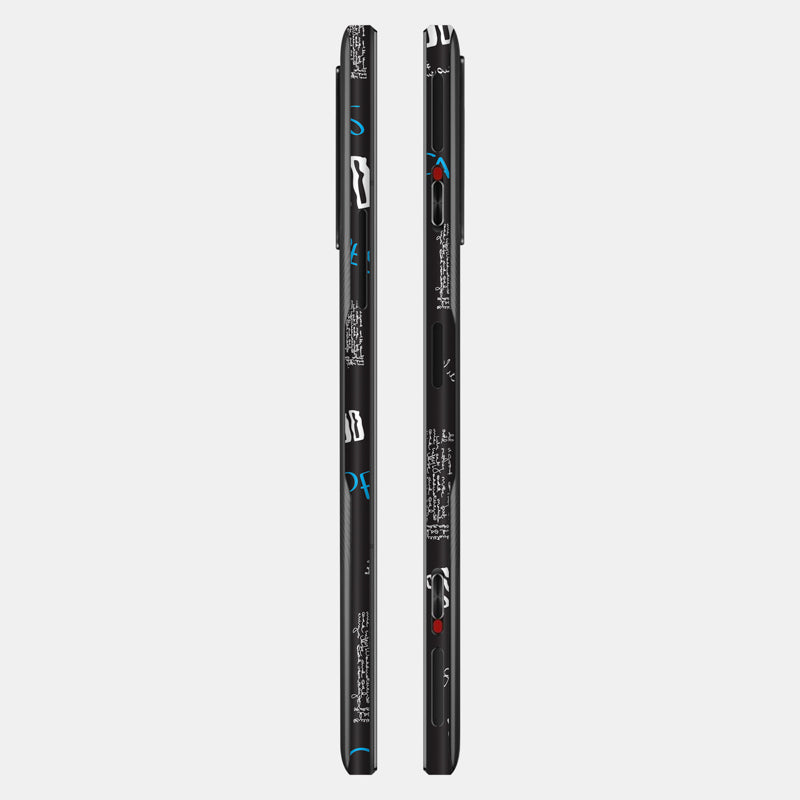 Black Scribble Glass Back