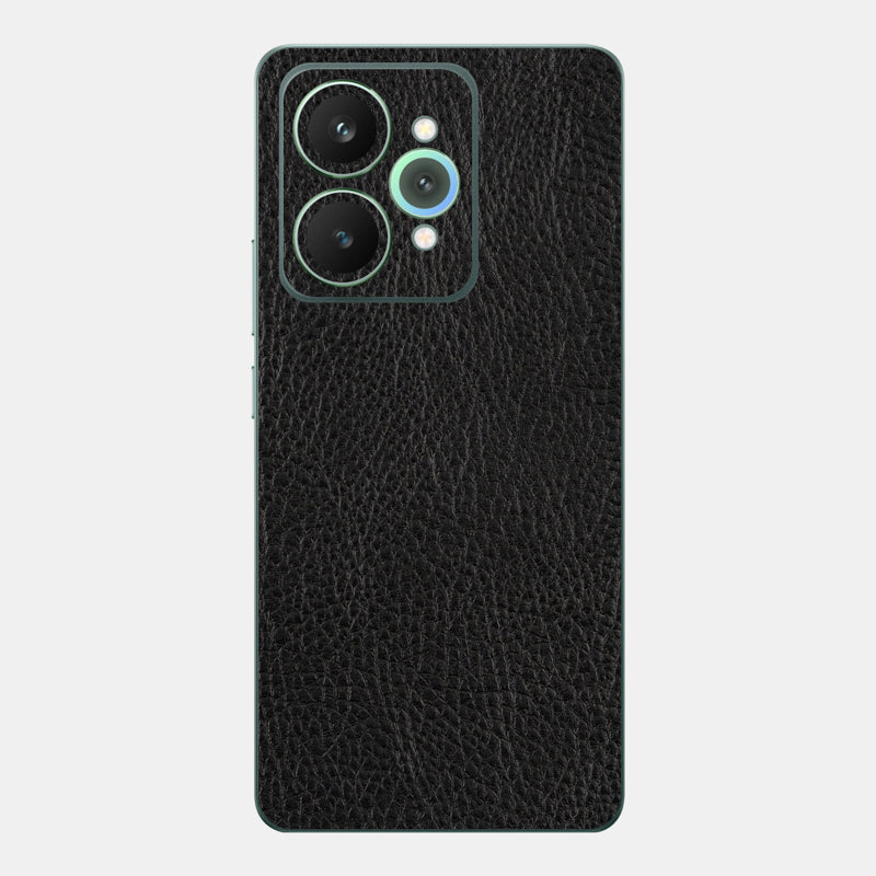 Black Leather Glass Back