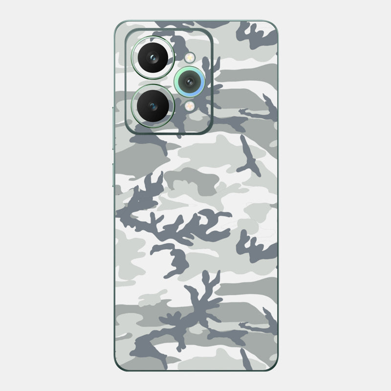 Snow Camo Glass Back