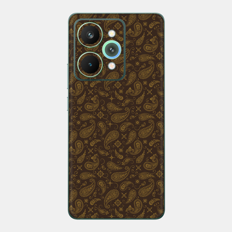 Brown Paisley Glass Back