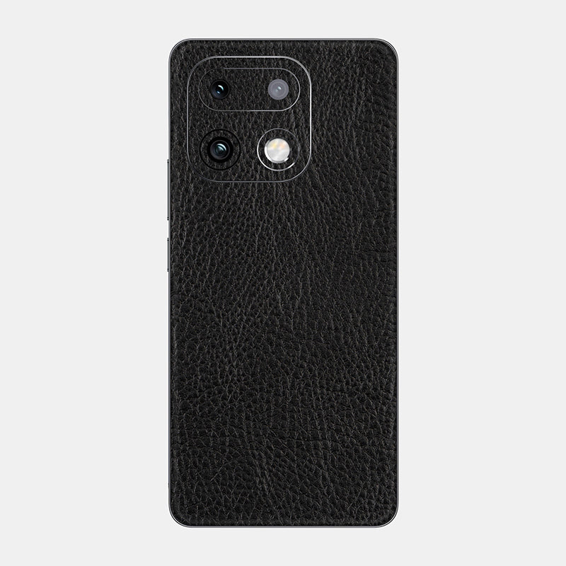 Black Leather Glass Back
