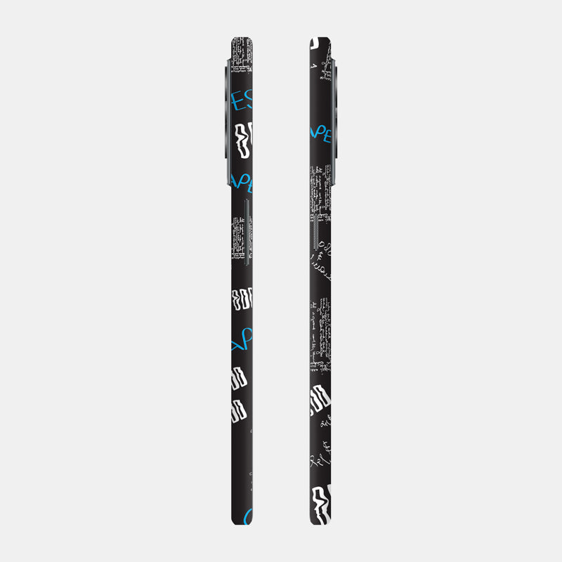 Black Scribble Full Back