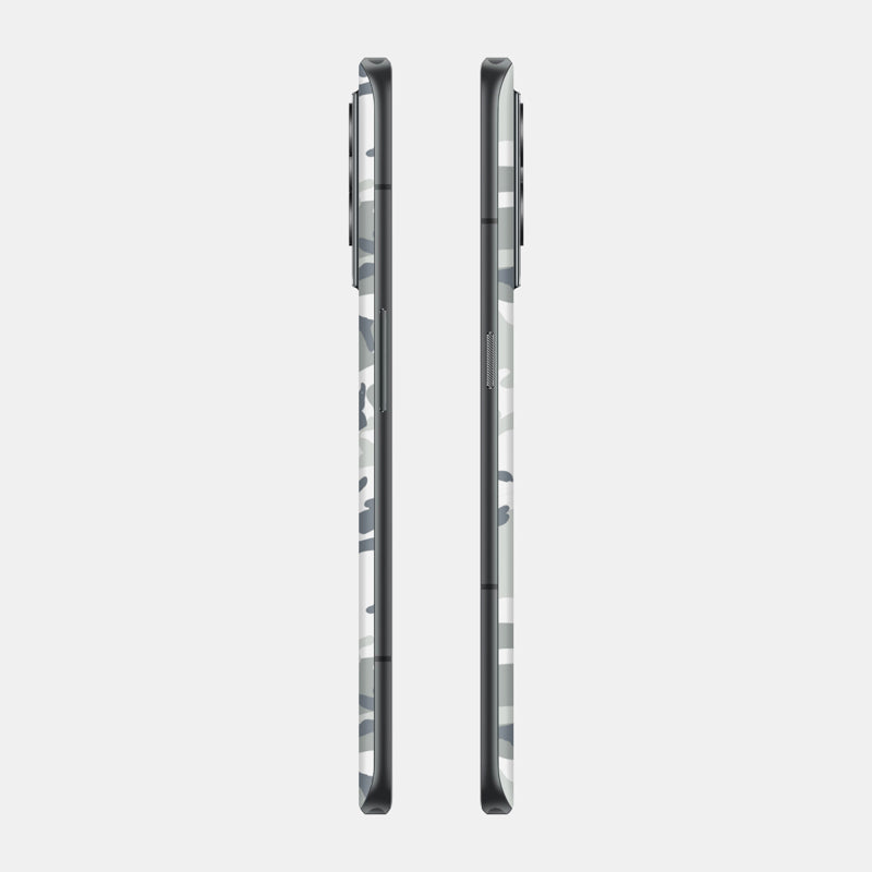 Snow Camo Glass Back