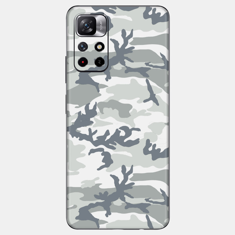 Snow Camo Glass Back