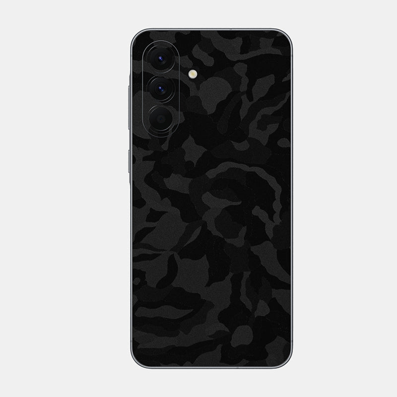 Black Camo Glass Back