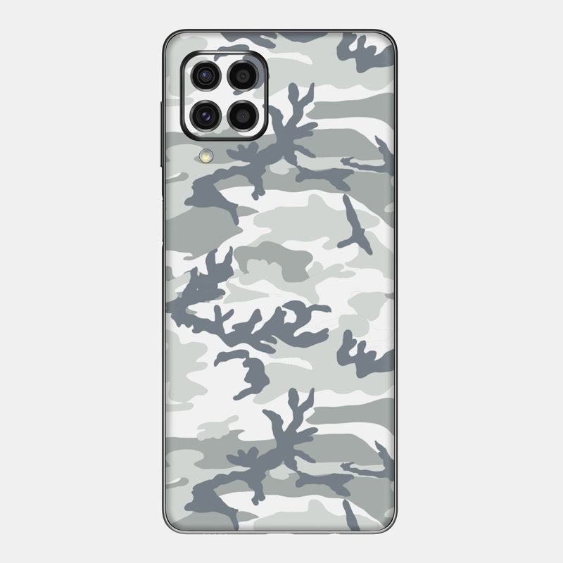 Snow Camo Glass Back