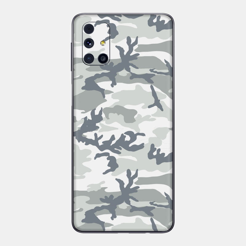 Snow Camo Glass Back