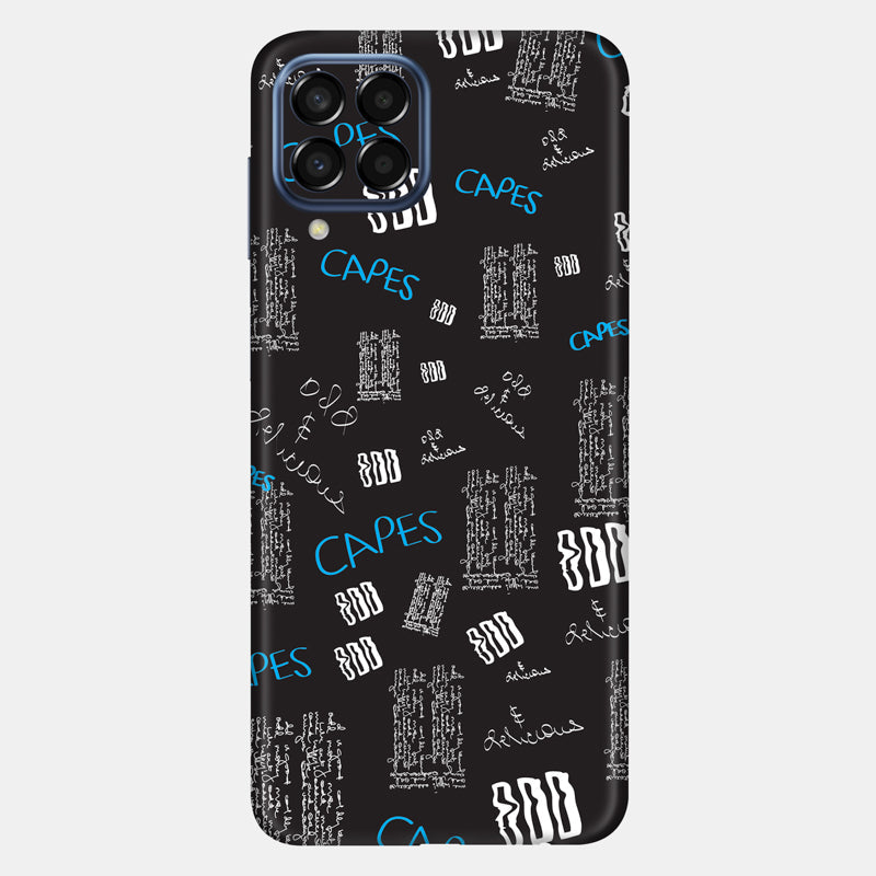 Black Scribble Full Back