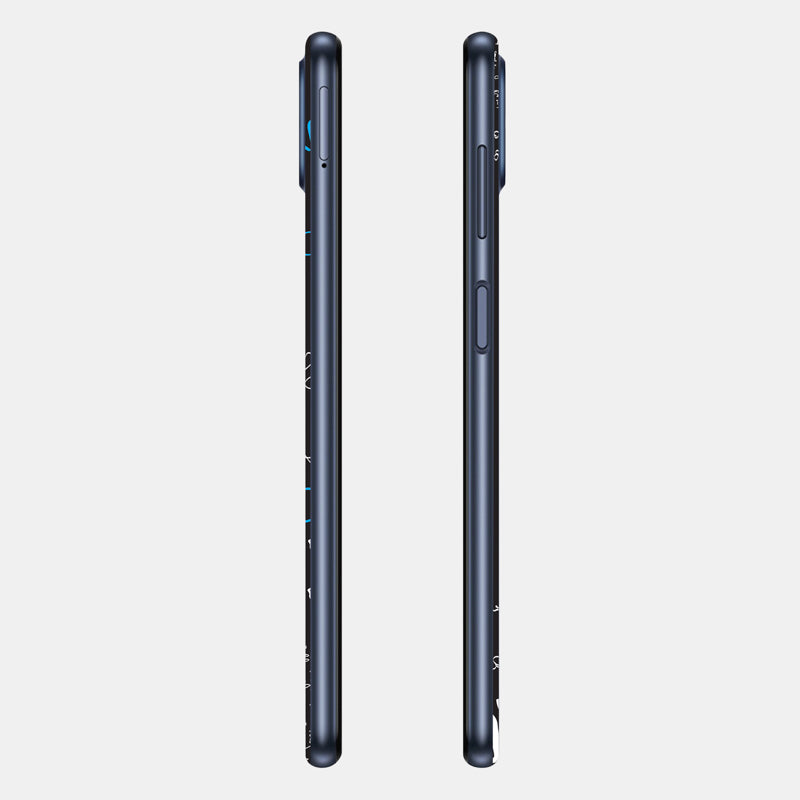 Black Scribble Glass Back