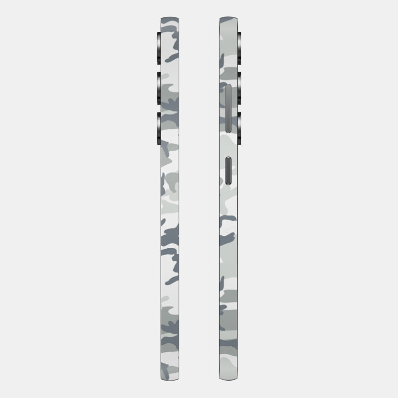 Snow Camo Glass Back
