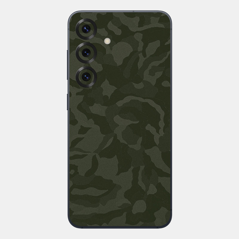 Green Camo Glass Back