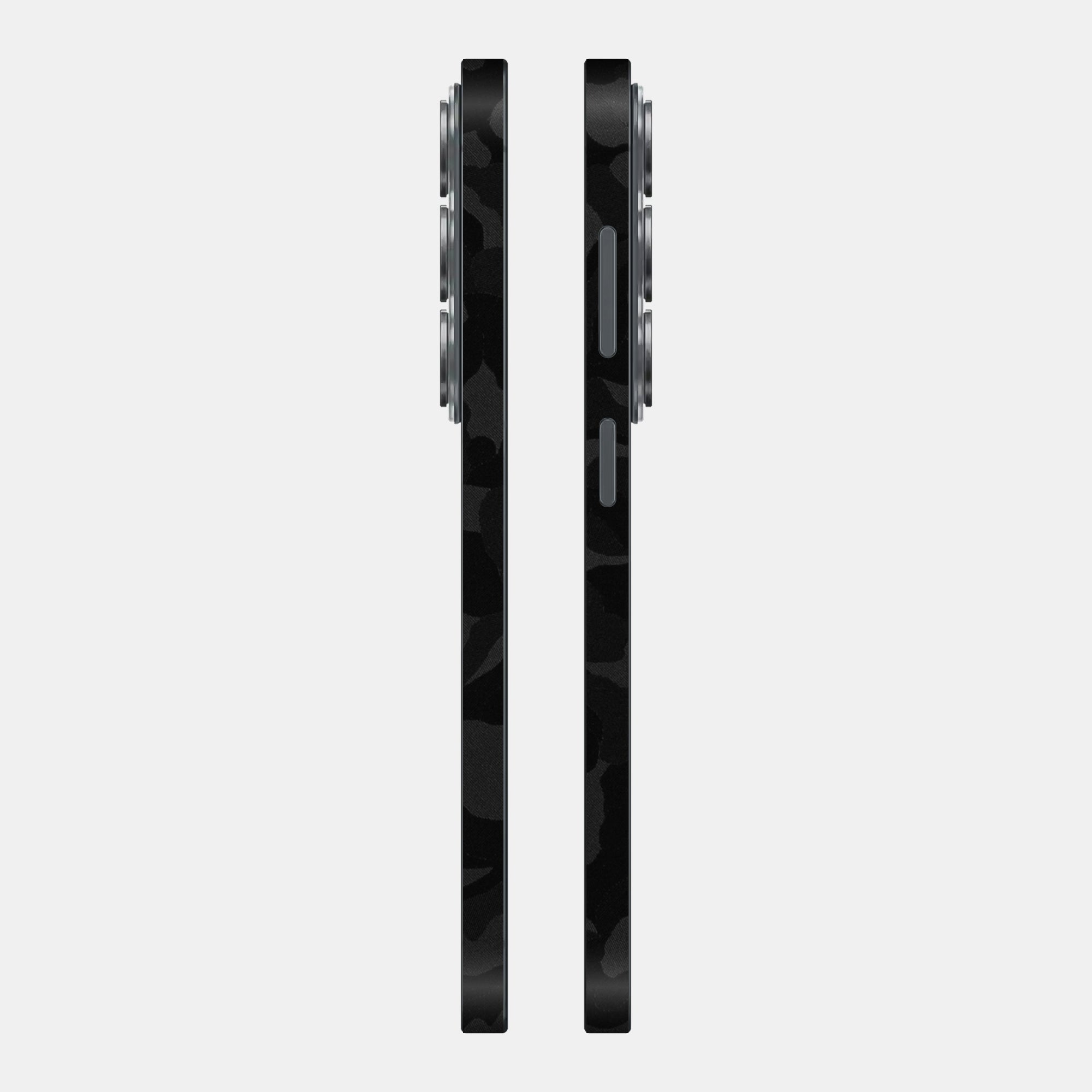 Black Camo Glass Back