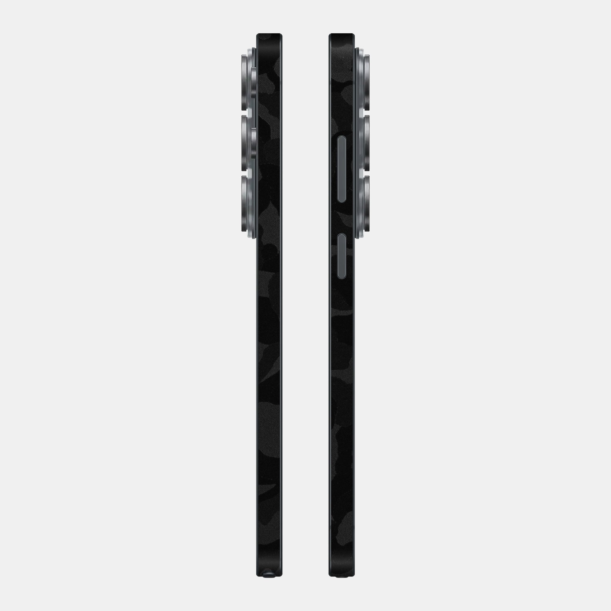 Black Camo Glass Back