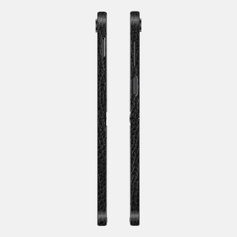 Black Leather Glass Back