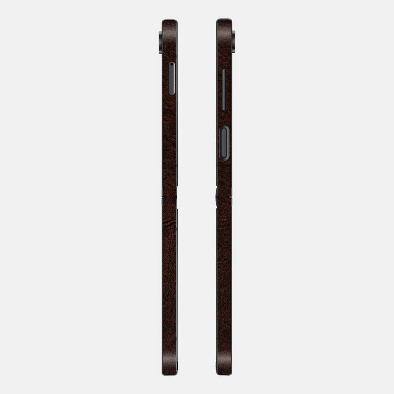 Brown Leather Glass Back